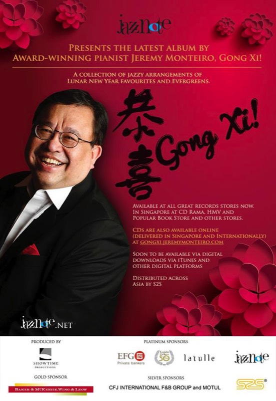 Get in the
Lunar New Year mood !
Jazzy arrangements
Chinese New Year tunes 
Favourite Evergreens
Click on poster to order CD
￼
featuring:
Tony Lakatos, Rit Xu
Jens Bunge, Moses Gay En Hui
Christy Smith
Goh Yong Seng Tamagoh
Mohamed Noor