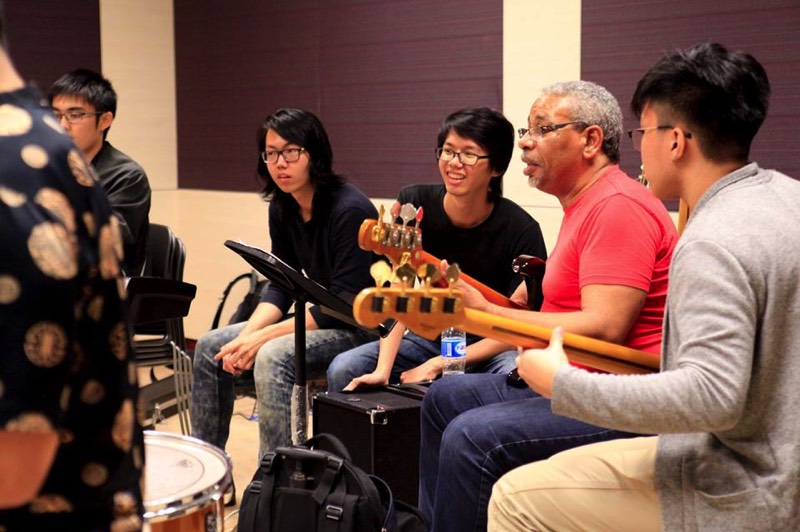 NUS Jazz band rehearsal with Hans Jonathan Charis, Ray Fellix Ganardi,
Christy Smith and William Naftali 26022015