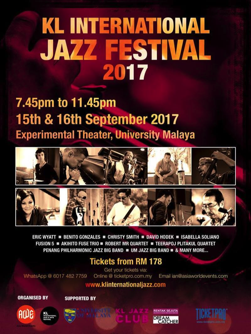 The KL international Jazz festival 2017 with the Eric Wyatt Quartet featuring Benito Gonzales and Christy Smith playing Tribute to the Music of Sonny Rollins