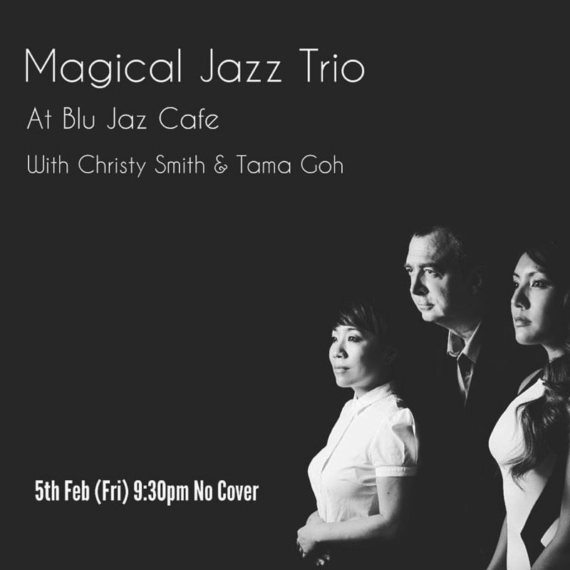 Magical Jazz Trio, Friday February 5th, 2016 with Dawn Ho - Vocals, Aya Sekine - Piano, Shawn Letts - Tenor Saxophone, Tama Goh - Drums and Percussion, Christy Smith - Double Bass, Blu Jaz Cafe, Singapore, Photo by Olivia Sari-Goerlach, OSG Photo
