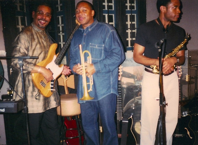Christy Smith with Wynton Marsalis and John Outerbridge, October 31st, 2002 at Harrys Jazz Club Boat Quay, Singapore
