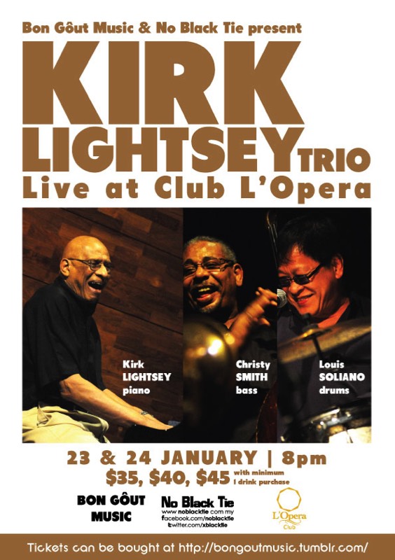Kirk Lightsey Trio at Club LOpera
Kirk Lightsey - Piano
Christy Smith - Bass
Louis Soliano- Drums