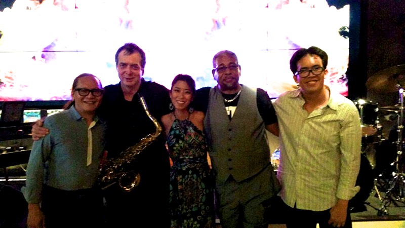 The Christy Smith International Quartet at the Red Bank Bar and Grill, Singapore, with Christy Smith. Melissa Tham, Wen Ming Soh, Mario Serio and Shawn Letts, October 4th, 2015