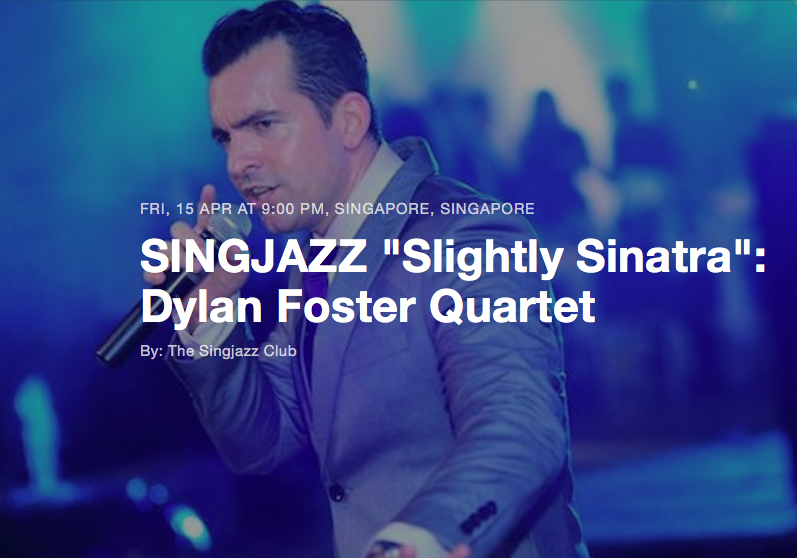 April 15th 2016, SingJazz Club, Singapore. The Dylan Foster Quartet with Dylan Foster on Vocals, Mario Serio on Piano, Oswald Gonzalez on Drums and Christy Smith on Basses.
