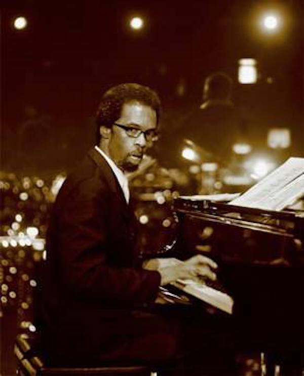 Evening of Jazz with Bobby West Trio with Bobby West on Piano (picture), Fritz Wise on drums and Christy Smith on double bass on 23rd July 2016, Live Music The World Stage Art, Education and Performance Gallery LA.